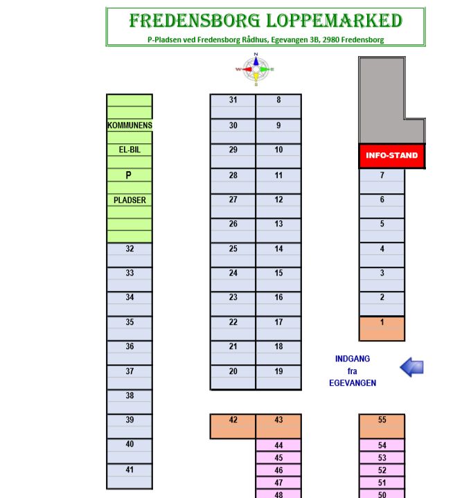 Stadeoverbik
Grå pladser (2 P-båse med overdækning dog ikke regnfri) kr 120
Orange ( stor plads uden overdækning) 120 kr
Lyserød (1 P-bås uden overdækning) 80 kr